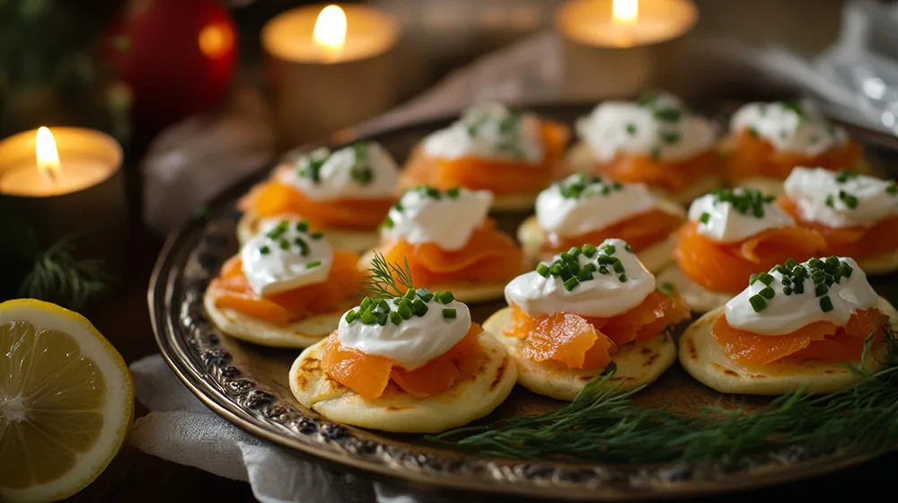 Blinis au saumon pour les fêtes de fin d’année